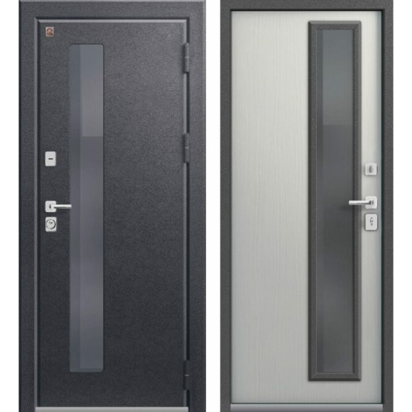 Дверь Т-10 Антрацит муар/Ясень скандинавский 960*2050 L Центурион