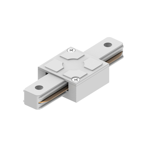 Коннектор прямой однофазный белый для соединения трековых шинопроводов CAB1005 Feron