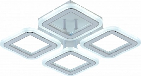 Люстра светодиодная  56Вт 3000-6000K белый/хром 314*315*75 DIMMER ПДУ AU61612/4 WH+CR Атмосфера уюта