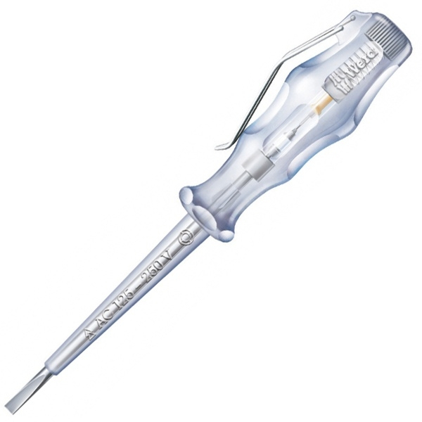 Отвертка-пробник индикатор до 100-500V 150мм 56518F FINSHARK