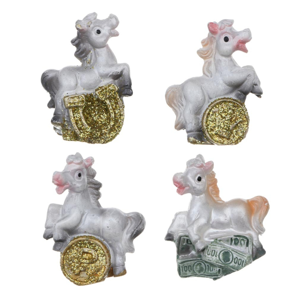 Фигурка лошадки 3x1.5x4 см, полистоун, 4 вида