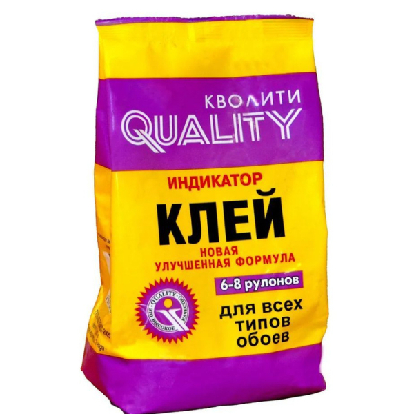 Клей обойный Кволити флизелиновый с индикатором 200гр пакет