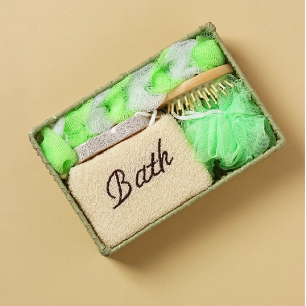 Набор банный 5 предметов микс ДОЛЯНА