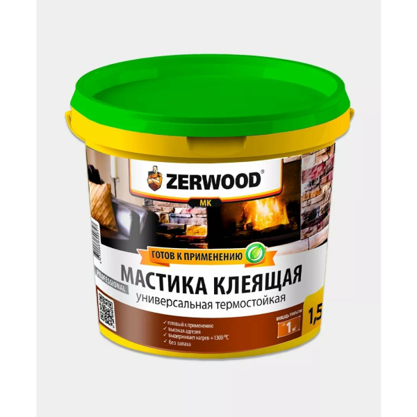 Мастика клеящая универсальная термостойкая 1,5кг МК Zerwood