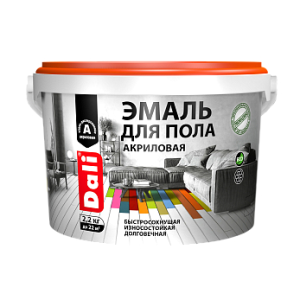 Эмаль акриловая для пола 2,2л база А Dali