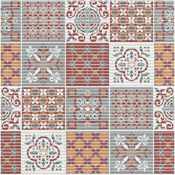 Коврик отрезной для ванной ВПВХ 0,8*15м Преображение 225PT-burgundy-grey VILINA