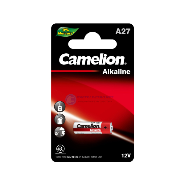 Батарейка алкалин A27 BL1 Camelion