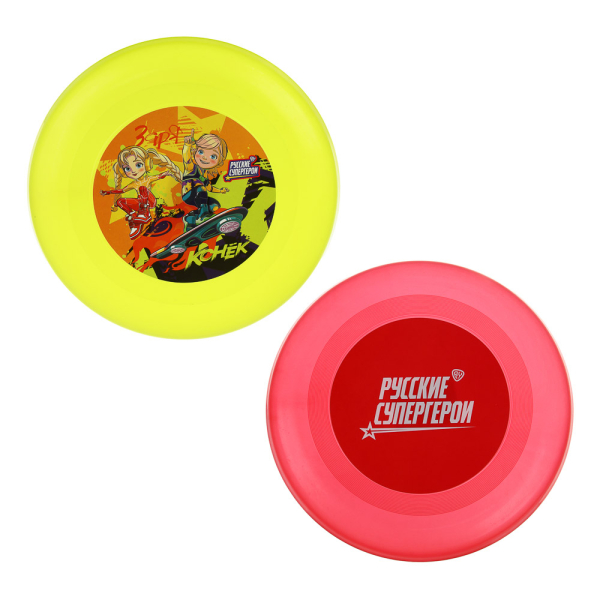 BY Летающая тарелка "Русские Супергерои", 19-20см, пластик, 2 цвета