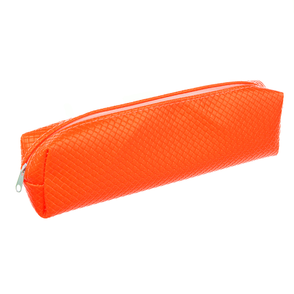 Пенал мягкий прямоугольный 20x6х4,5см, 4 цвета, ПУ,с антисминаемым вкладышем