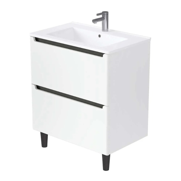 Тумба напольная Кода 75Н перламутр белый (под умывальник Оскар 75) 1MARKA