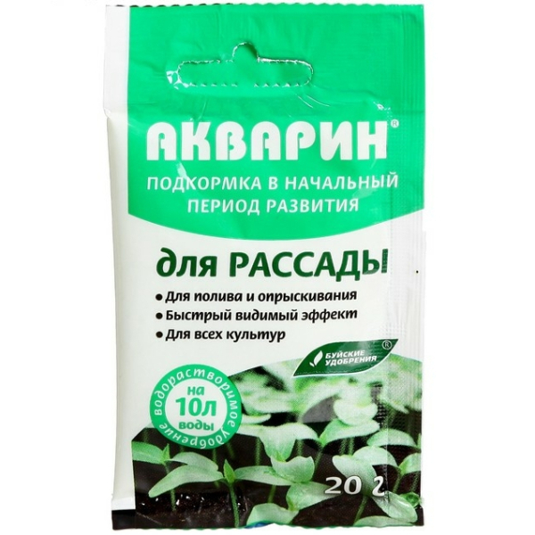 Удобрение для рассады водорастворимое миниральное 20гр Акварин