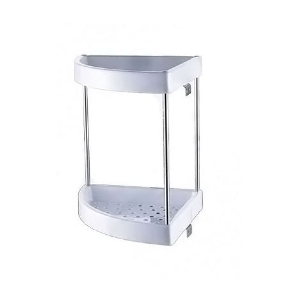 Полка пластик. угловая 2-х ярусная 240*240 *330мм G83312 Gota Rocio