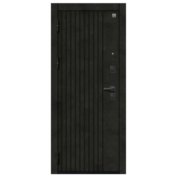 Дверь V-15 Черный Муар+Бетон Темный/ Софт ясень белый 860*2050 L Центурион