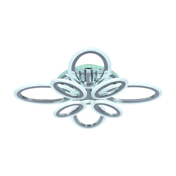 Люстра светодиодная 125Вт+8Вт 3000-6000K DIMMER ПДУ Ø670*120 AU61630/4+4 (RGB) Атмосфера уюта