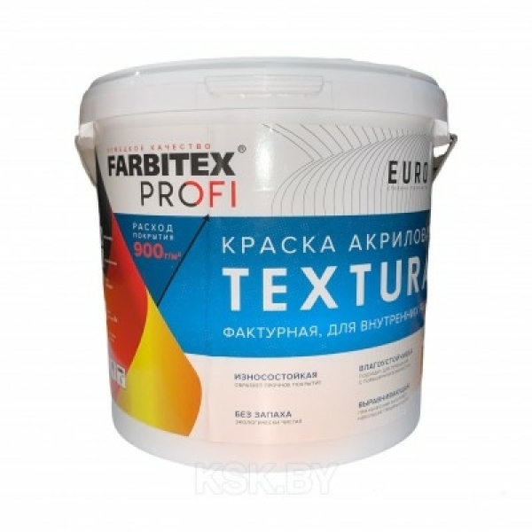 Краска акриловая фактурная 3,5кг Textura Farbitex профи