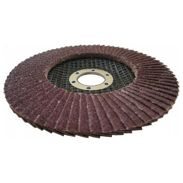 Круг лепестковый торцевой конический цирконий Р80 125*22,2мм Россия