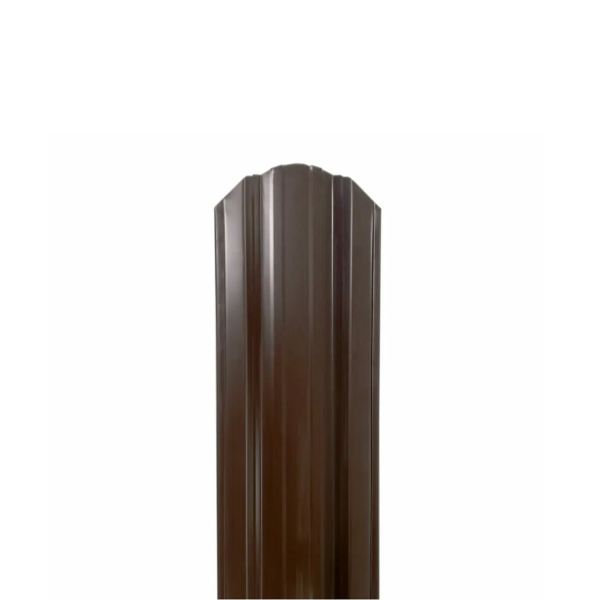 Штакетник металлический МП TRAPEZE-O 16,5х118 (ПЭ-01-8017 Коричневый шоколад-0.45)