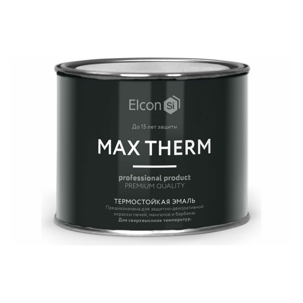 Эмаль термостойкая зеленая до 700град.С 0,4кг Elcon