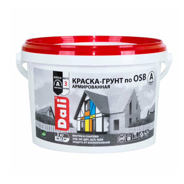 Краска-грунт для OSB 6кг армированная база А Dali