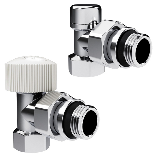 Комплект термостатический для радиатора 1/2" угловой хром Дизайн ROYAL THERMO