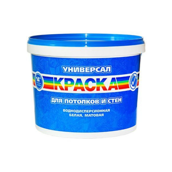 Краска ВД для стен и потолков 3,5кг матовая Универсал Радуга