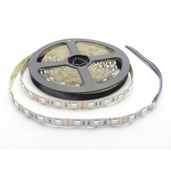 Лента св/д SMD5050 60LED/м 14,4Вт/м 12В IP20 стандарт Цвет:RGB (5 метров) SWG