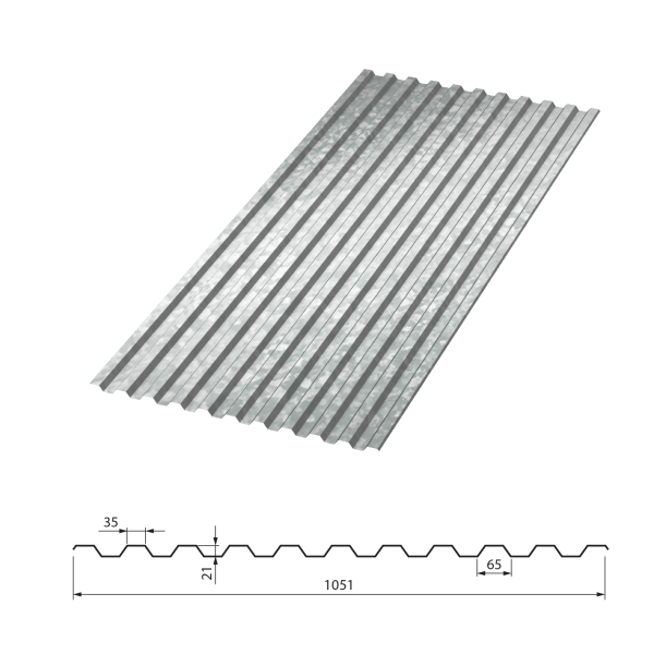 Профлист С21 (ОЦ) 4 м.-0,4