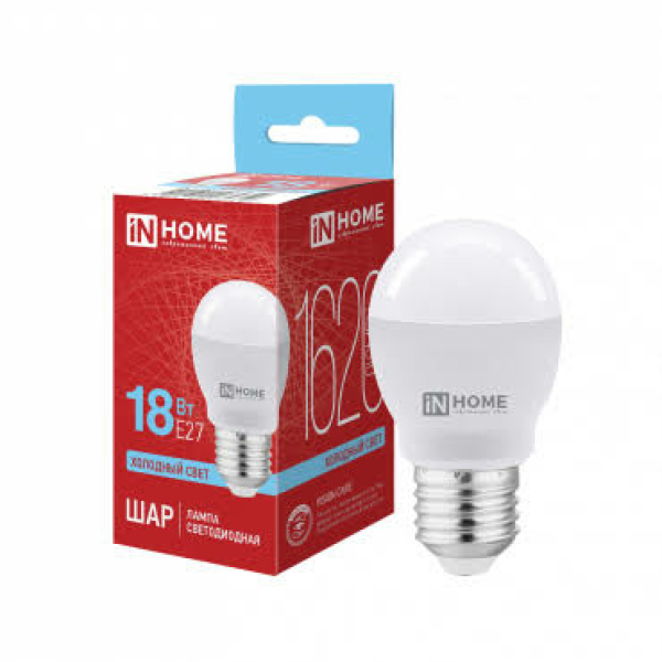 Лампа св/д Е27 LED-шар-deco 18Вт 4000К  IN HOME
