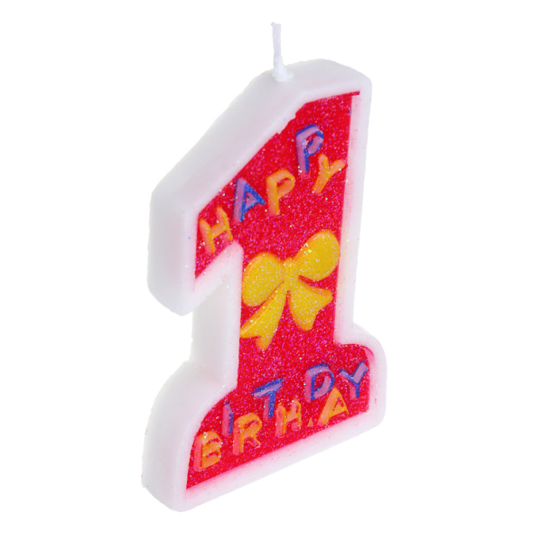 FNtastic Свеча для торта "1", 10 см, 2 цвета