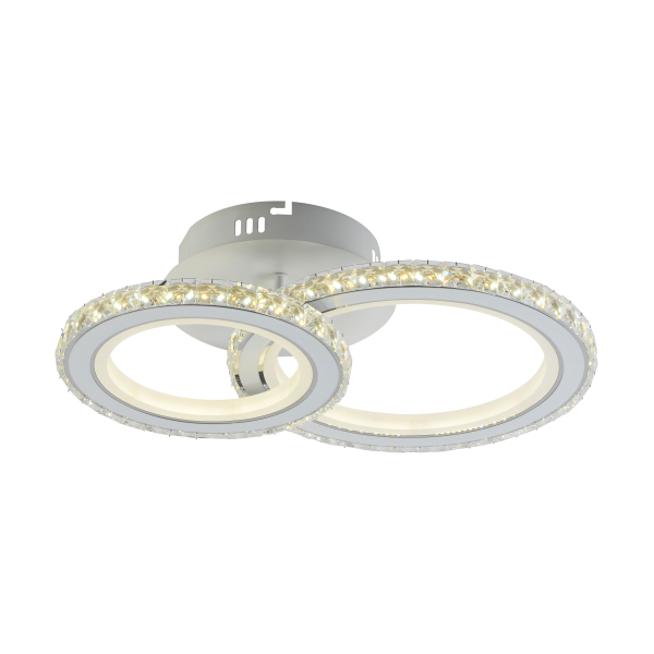 Люстра светодиодная 112Вт  3000-6000K AU61001/2 WH+CR  DIMMER ПДУ