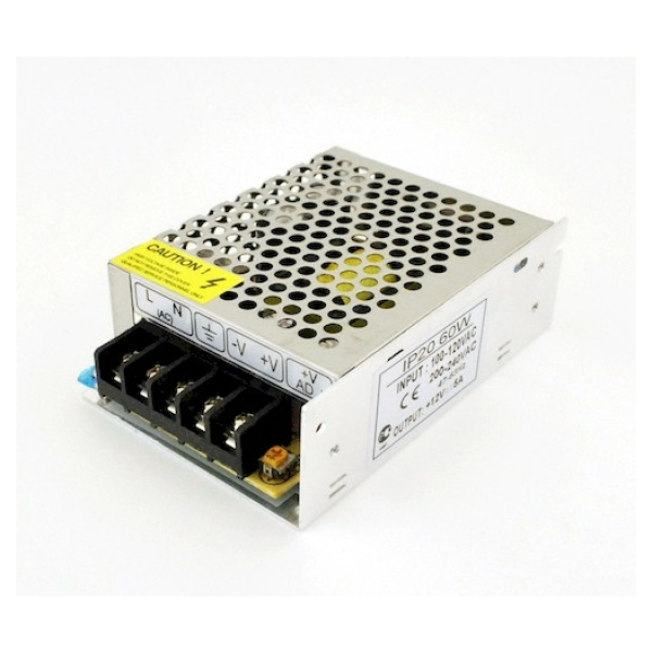 Блок питания 60Вт 12В IP20 112*80*37 (интерьерный) Ecola