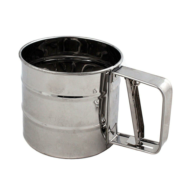 Кружка-сито для просеивания муки, 375мл, металл