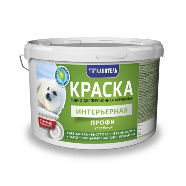 Краска ВД интерьерная 1кг Профи Капитель