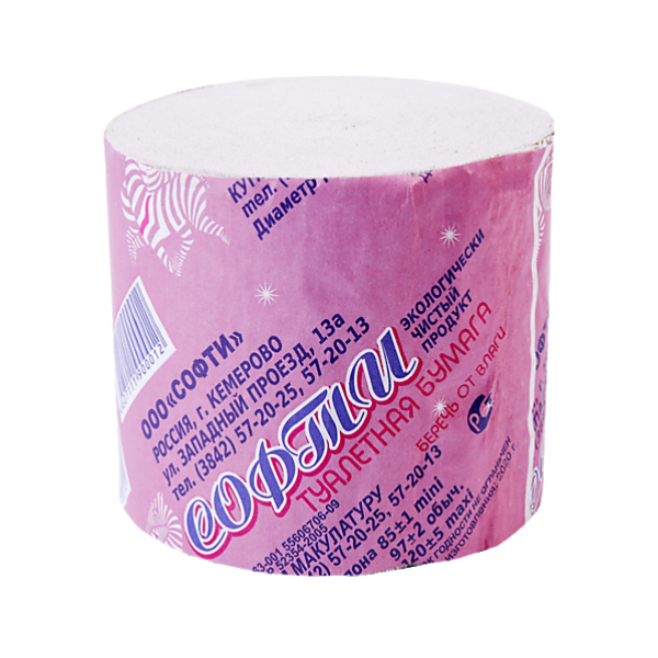 Туалетная бумага без втулки Софти