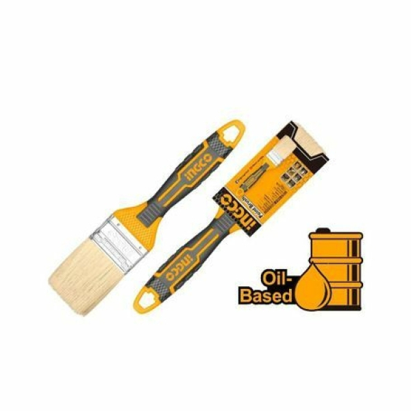 Кисть плоская  63мм для масла двухкомпонентная ручка INGCO