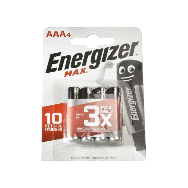 Батарейка алкалин AAA LR03 BL4 Energizer