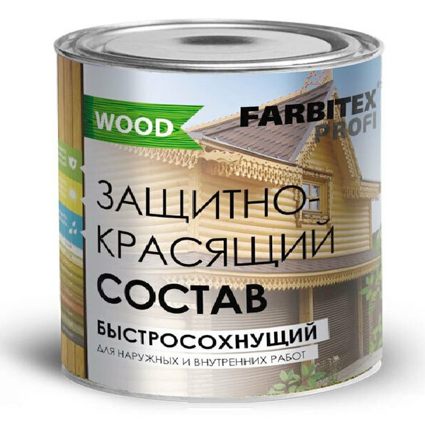 Состав защитно-красящий для древесины быстросохнующий Калужница 2,7л, Farbitex Good for Wood