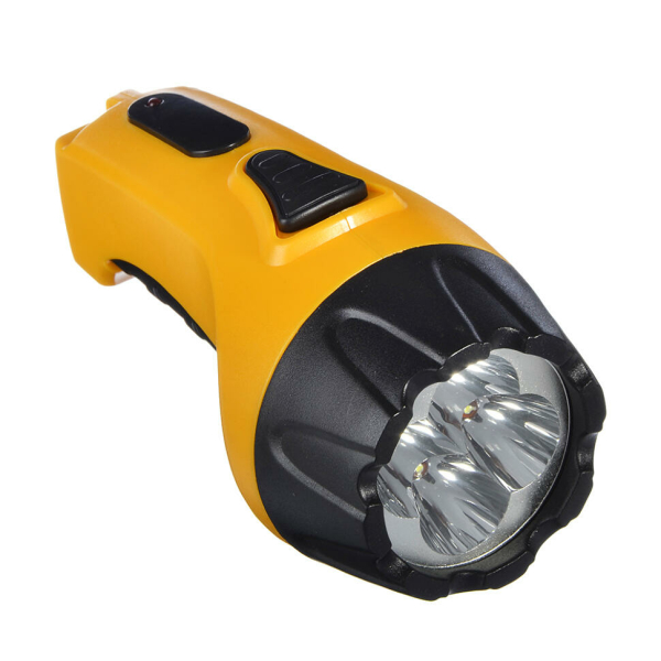 Фонарь ручной  4LED с прямой зарядкой, пластик 13*5,3 см аккумуляторный ЧИНГИСХАН