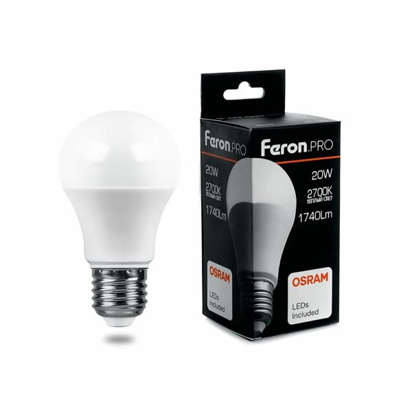 Лампа св/д A65 20Вт 2700К Е27 OSRAM Feron.PRO