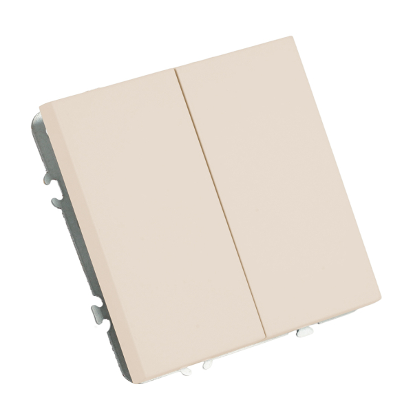 Выключатель СУ 2 кл. кашемир soft touch ЭМИЛИ RSW10-5104-08 мех-зм под рамку