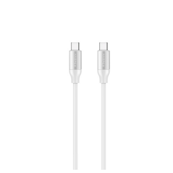 Кабель для зарядки Type-C - Type-C 3А 1м быстрая зарядка SCH-770 White HARPER