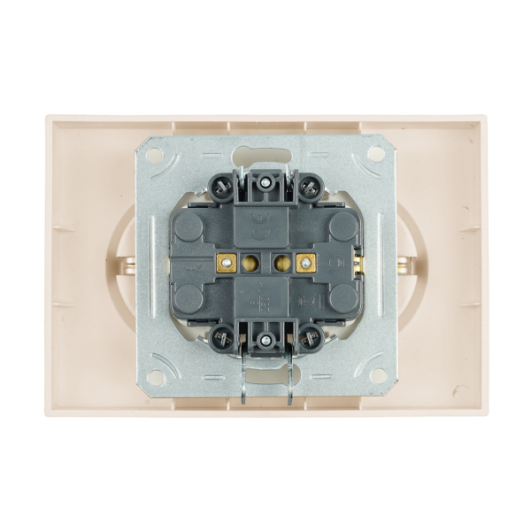 Розетка СУ 2 мест. кашемир с з/к со шторками soft touch ЭМИЛИ STEKKER