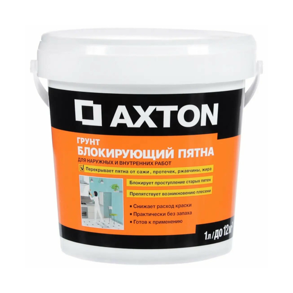 Грунтовка для перекрытия пятен 1л Axton