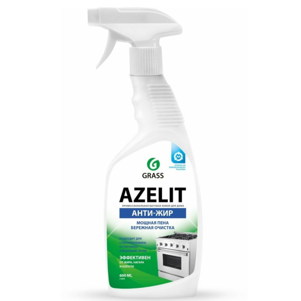 Чистящее средство для кухни GRASS Azelit АНТИ-ЖИР ЦВЕТНАЯ ПЕНА спрей 0,6л