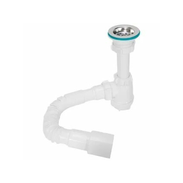 Сифон для мойки 1-1/2"*40мм с гофрой 40*40/50мм S0115-35-MR AQUANT