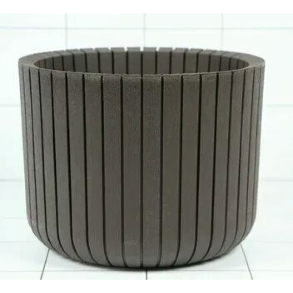 Кашпо IDEA "Шато" d-300мм 29л. коричневый ротанг М3040