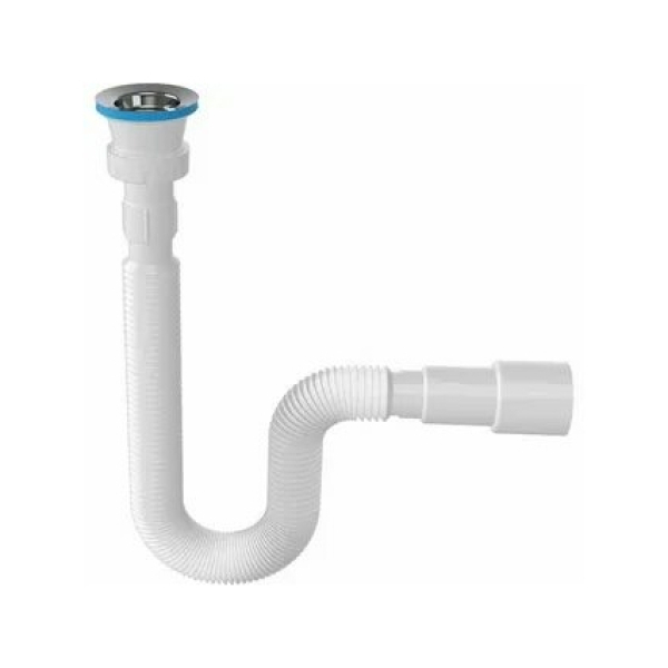 Гофросифон 1-1/2"*40/50мм 1250мм нерж.решетка 1261 NOVA