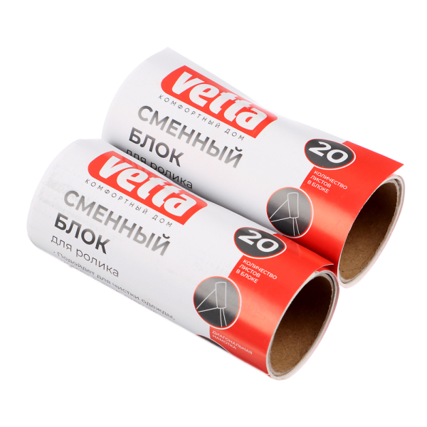 Сменный блок для складного ролика для чистки одежды 2 шт 20 листов VETTA