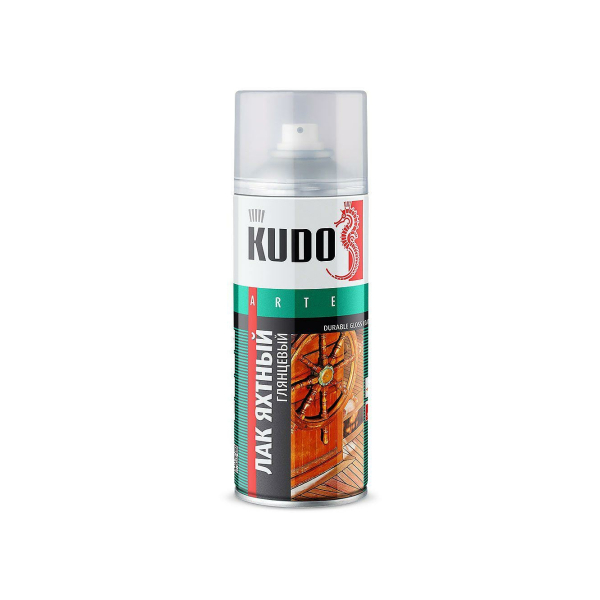 Лак аэрозольный универсальный яхтный глянцевый 520мл Kudo