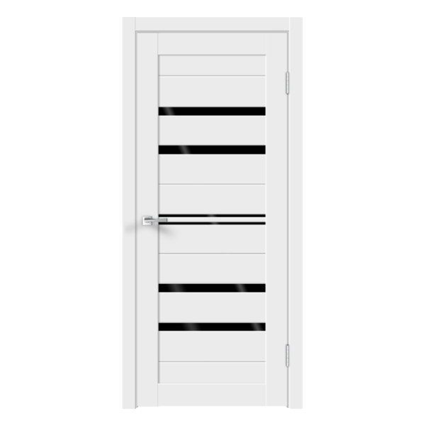 Белый эмалит полотно ЛИНИЯ 6 стекло черное 900 экошпон VellDoris